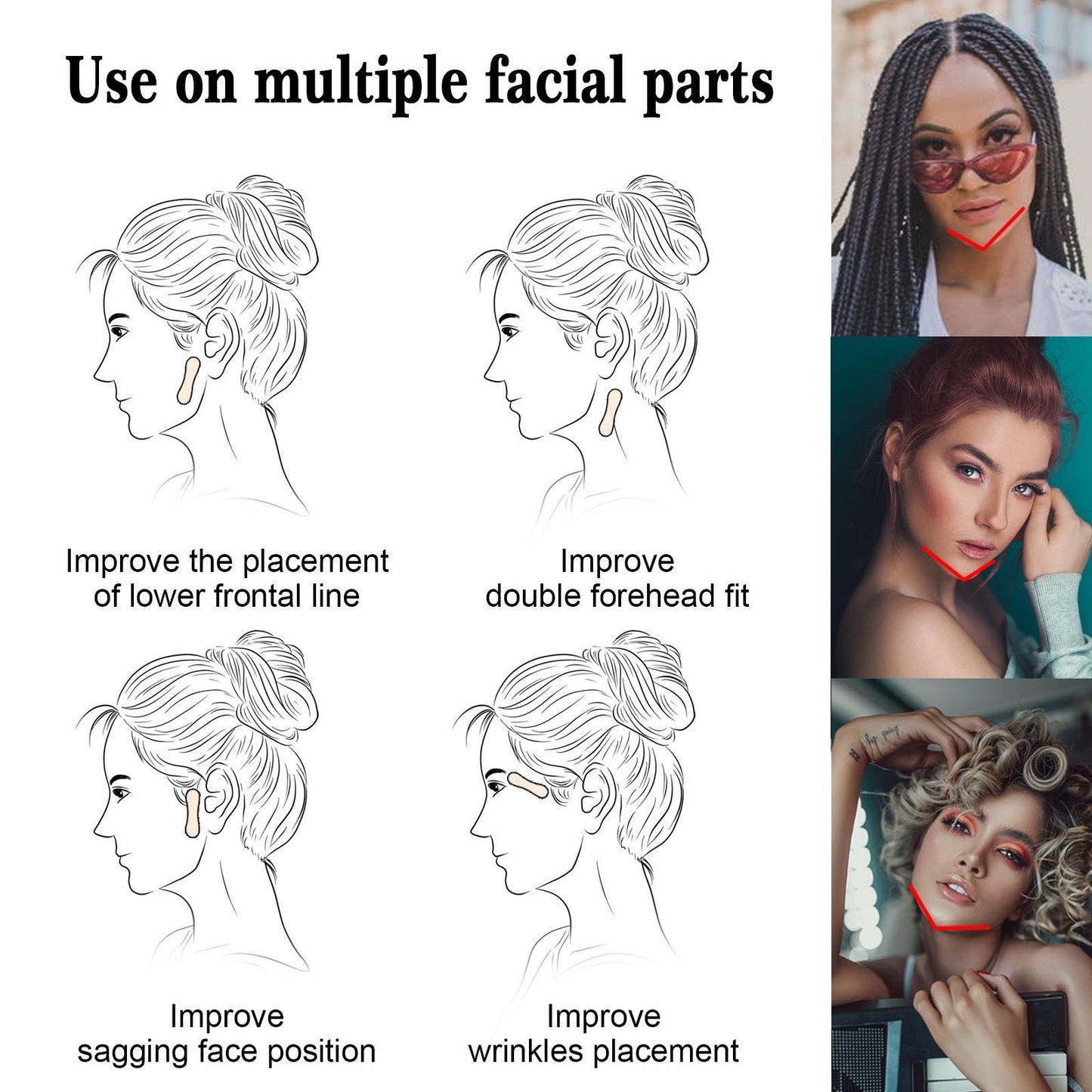 Jaysuing Invisible Patch Face Lifting Patch Fade Fine Lines Firming Lifting Chin Muscle Contouring Patch Shrinking Patch