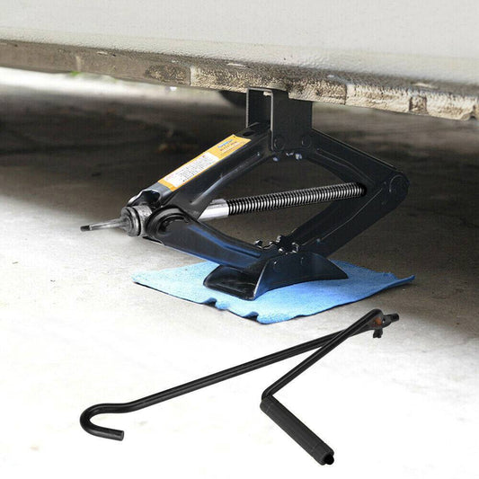 2 Ton Scissor Jack Car Van Wind Up Tyre Lift Handle Emergency Reparing Tool Kit