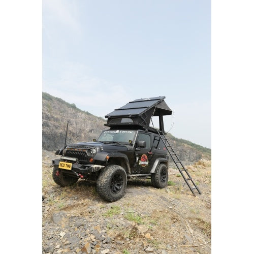BEDTIME Hard Shell Rooftop Tent-Honeycomb Aluminum,Hydraulic Support,three Second Speed Open,Roof Rack,High Sunscreen&water Resistance Level,Sturdy,Better Ventilation For 2-3 People Car SUV Truck Tent