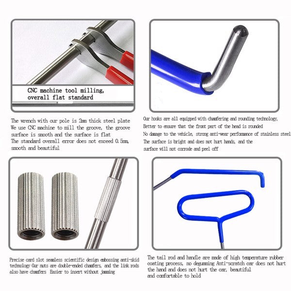22 Pieces Of Emergency Tools For Car Door Opening With Pull Wires