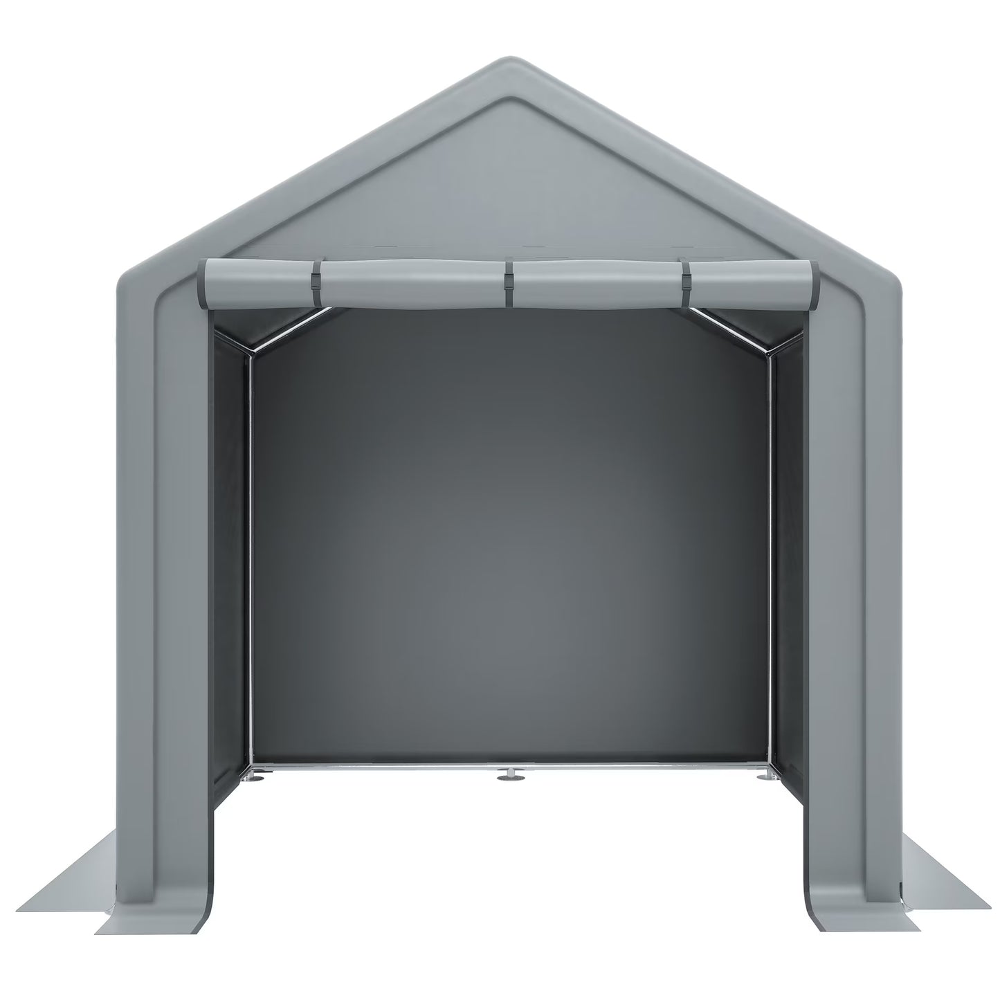 6x6 Ft Garden Shed Heavy Duty Outdoor Portable Garage Ventilated Car Canopy Carports