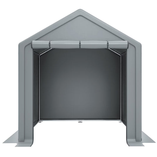6x6 Ft Garden Shed Heavy Duty Outdoor Portable Garage Ventilated Car Canopy Carports