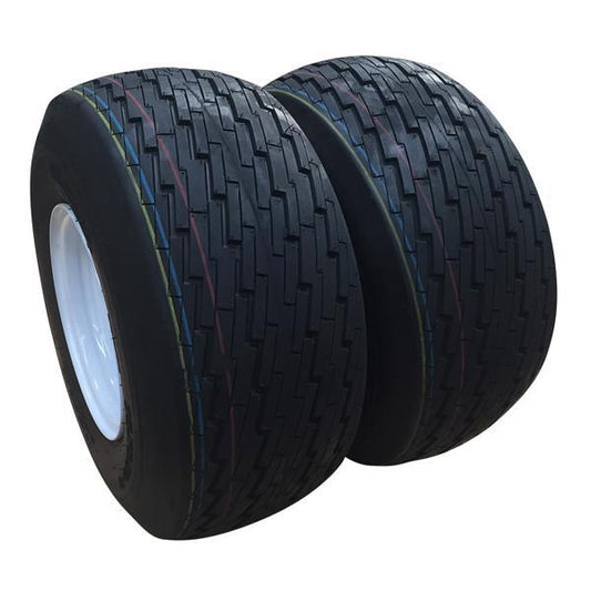 G33003354 ZY 18x8.50-8 4PR 4LUG QM510X2 White Rim Wheels MP