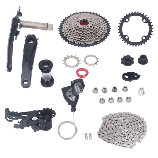 10 Speed Groupset 10 Speed 46T Cassette Crank Arm Bottom Bracket Thumb Shifter Rear Derailleur Set 36T Cassette Sprocket