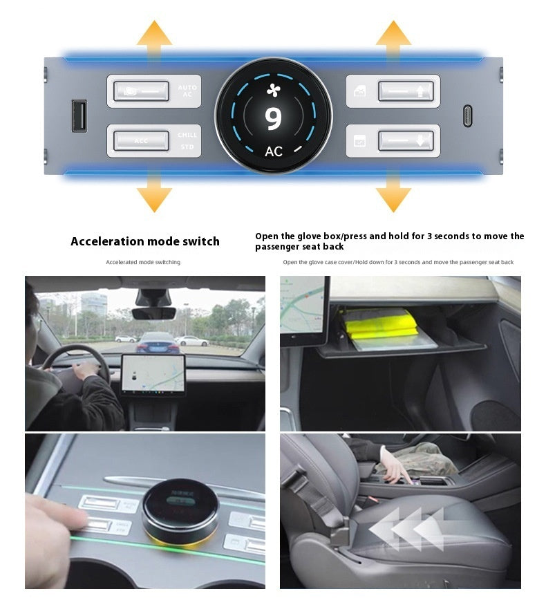 Model3Y Car Modification Multifunctional LCD Intelligent Control Expansion Dock