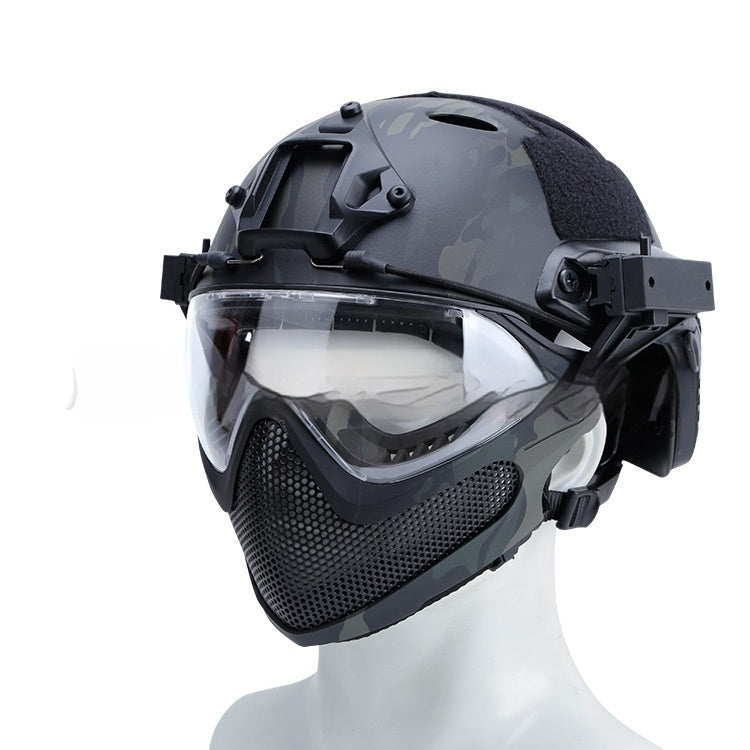 Simple Loading And Unloading Mask Integrated Helmet