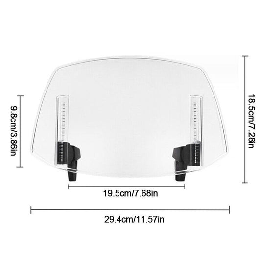 Motorcycle Clip On Windshield Wind Screen Deflector Extension Spoiler L