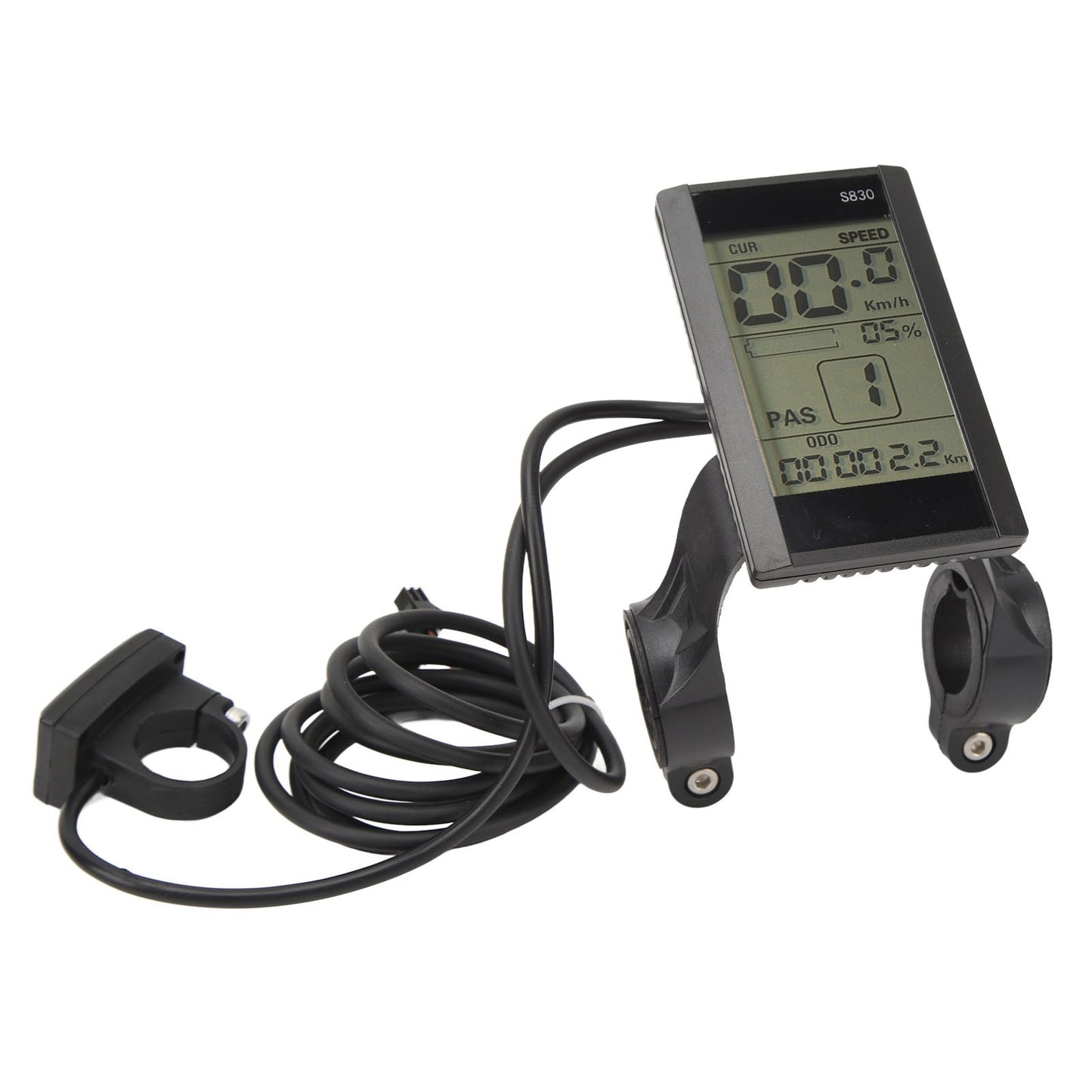 Electric Bike LCD Display Meter 24V 36V 48V Waterproof Multifunctional 22.2mm S830 LCD Display for Modification Accessories