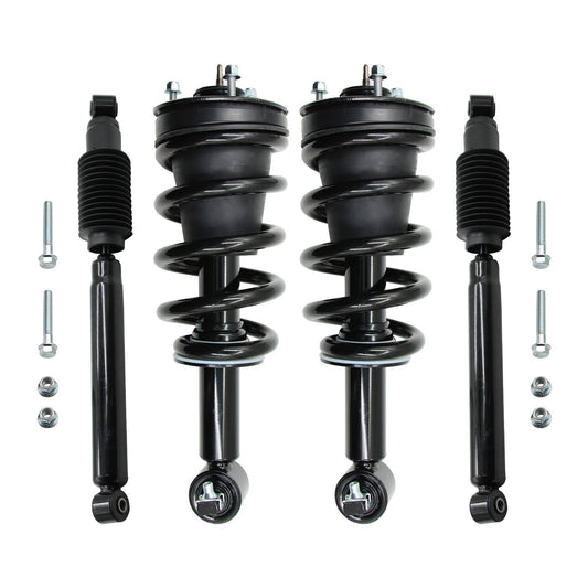 For Chevy GMC Silverado Sierra 1500 4WD Front Struts Assembly Rear Shocks