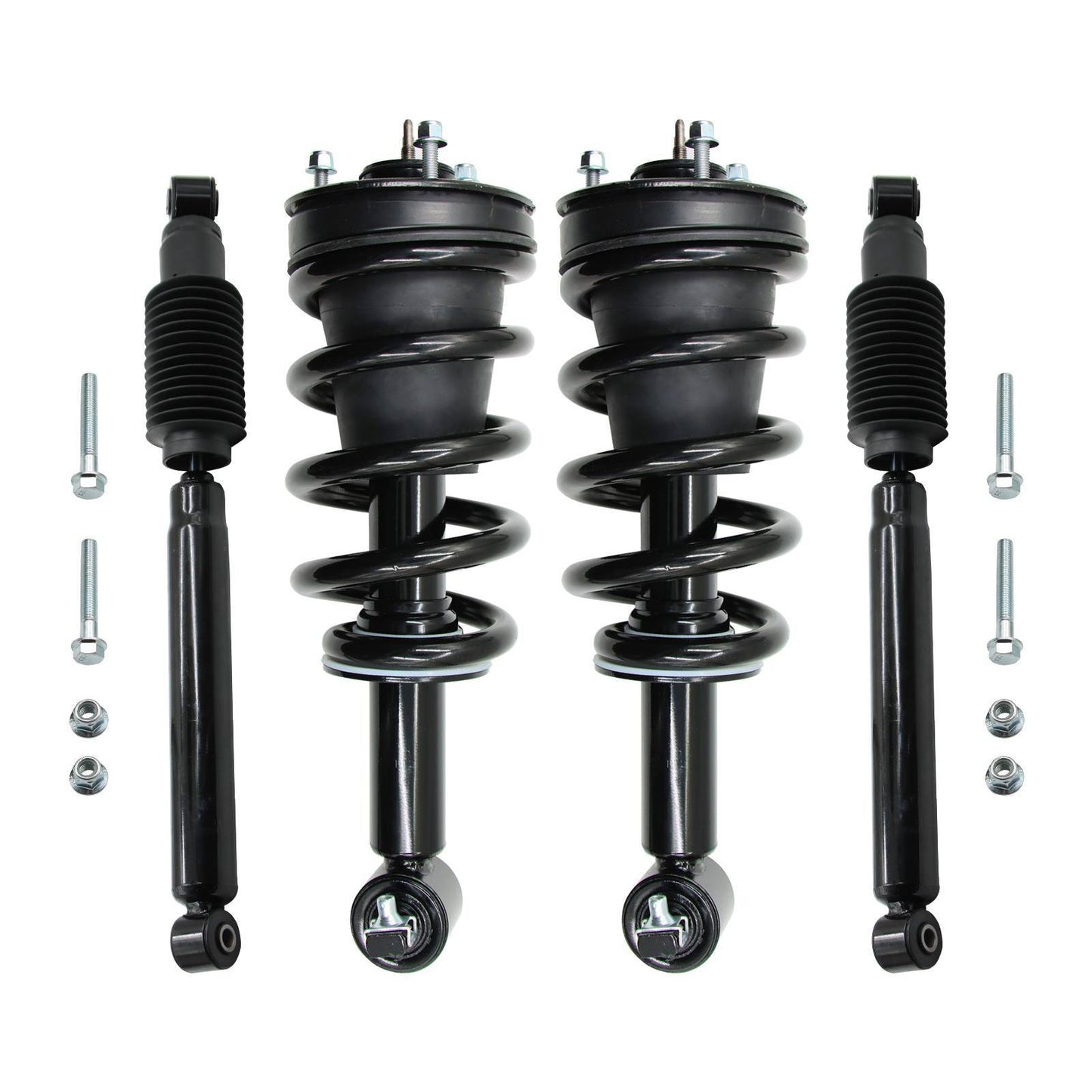 For Chevy GMC Silverado Sierra 1500 4WD Front Struts Assembly Rear Shocks