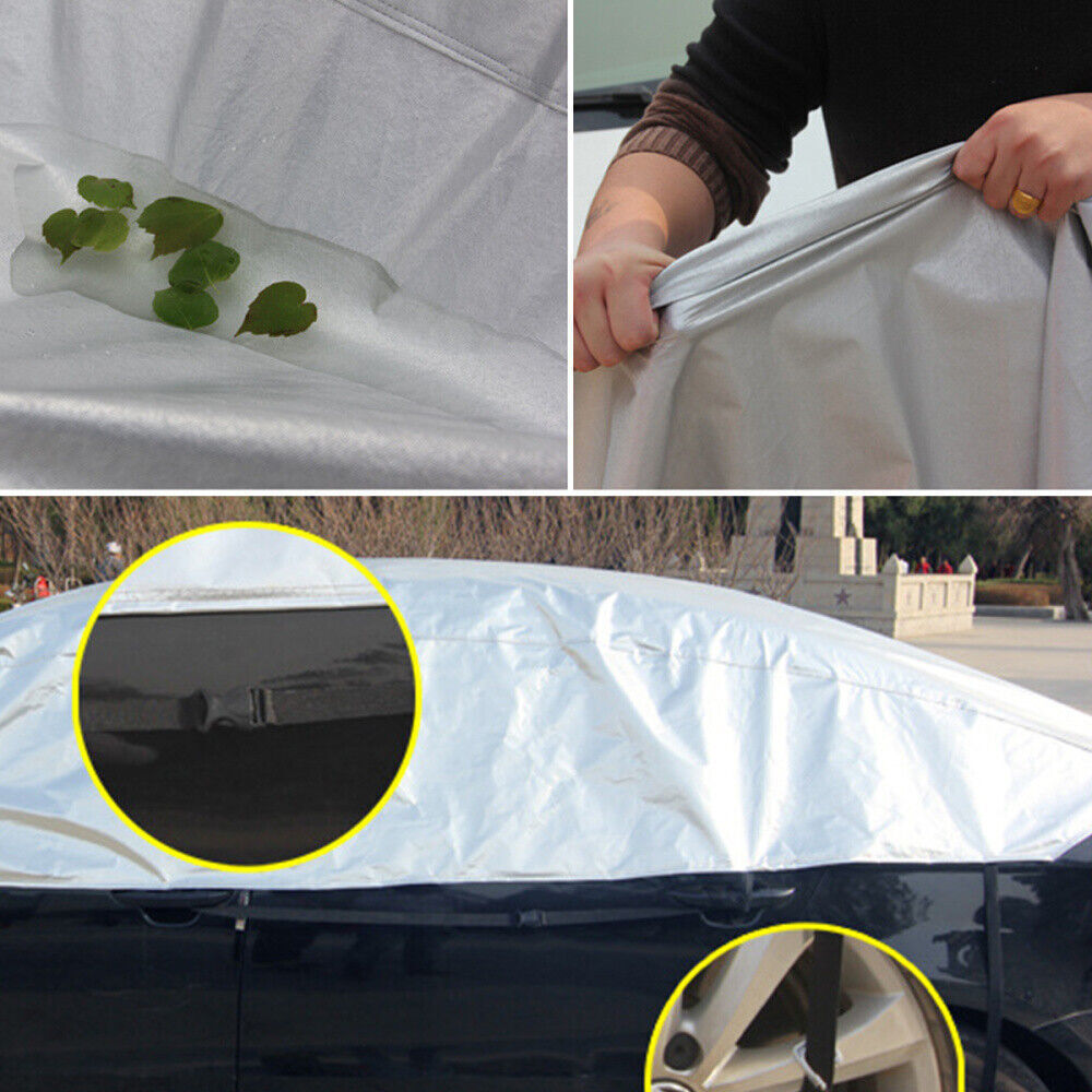 Half Car Cover Top Roof Sun UV  Rain Protection Waterproof Outdoor Universal 190T