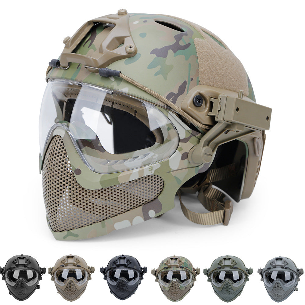 Simple Loading And Unloading Mask Integrated Helmet