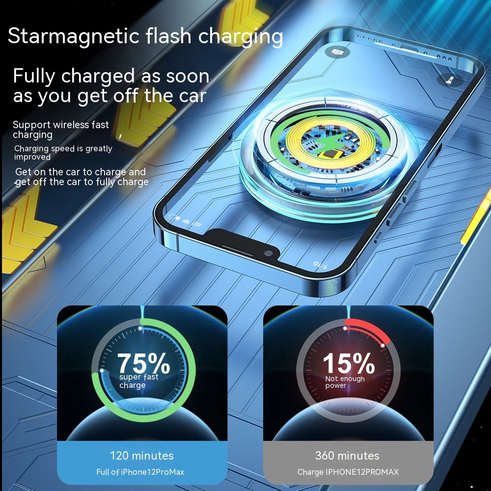 Magnetic Suction Wireless Charging Stand Car Air Outlet Lazy