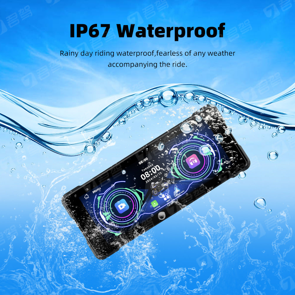 Motorcycle Wireless Carplay Navigation Android Anto Front And Rear Dual Bluetooth Camera Record