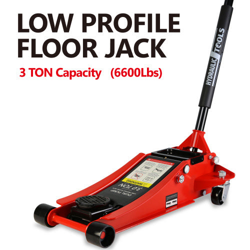 Hydraulic Low Profile Steel Racing Floor Jack With 3 Ton Capacity And Lift Range 3.3 Inches-18.5 Inches Unavailable Platforms- Welfel Temu