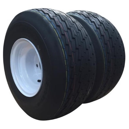 G33003354 ZY 18x8.50-8 4PR 4LUG QM510X2 White Rim Wheels MP