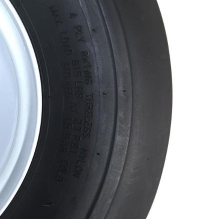 G33003354 ZY 18x8.50-8 4PR 4LUG QM510X2 White Rim Wheels MP