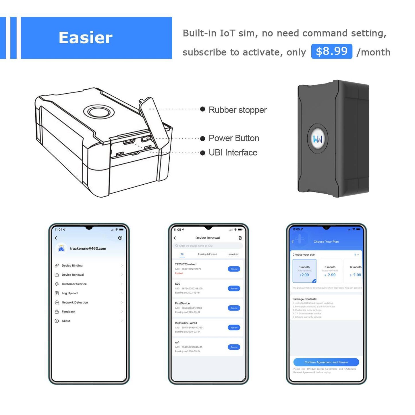 GPS Tracker Auto Echtzeitpositionierung Online-Tracking Diebstahlschutz