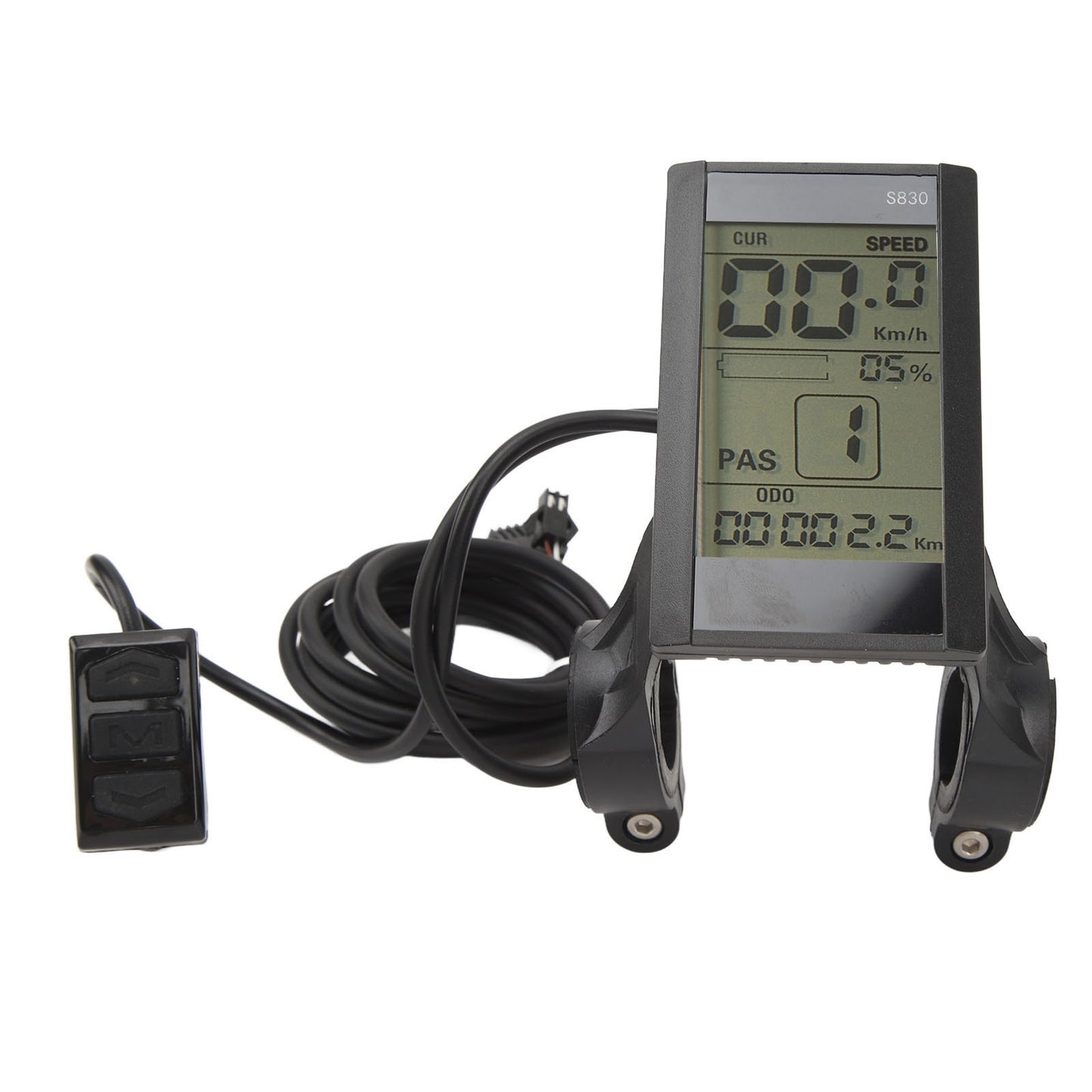 Electric Bike LCD Display Meter 24V 36V 48V Waterproof Multifunctional 22.2mm S830 LCD Display for Modification Accessories