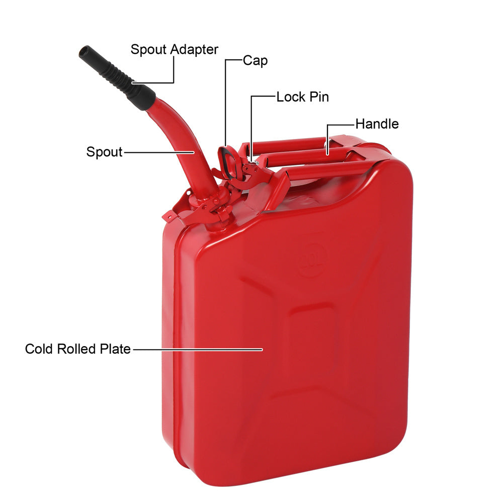 Iron 20L 0.6mm Oil Drum American Red