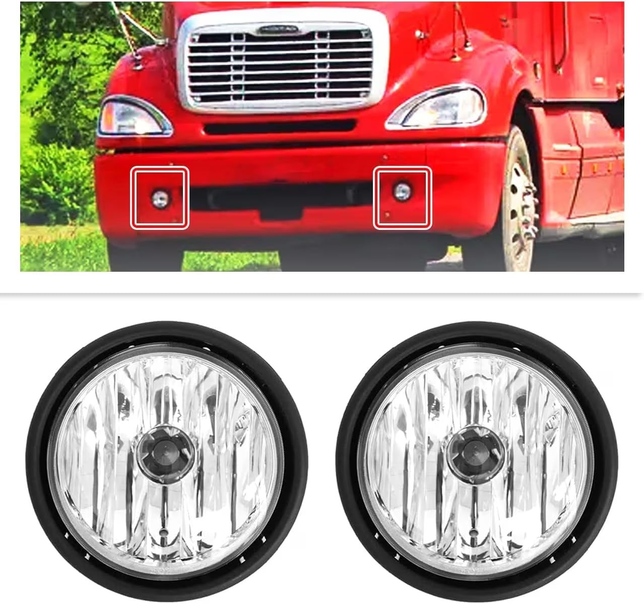 Fog Lamp Replacement With Bulb, Suitable For A Pair Of White Front Fog Lamps On The Passenger And Driver Sides