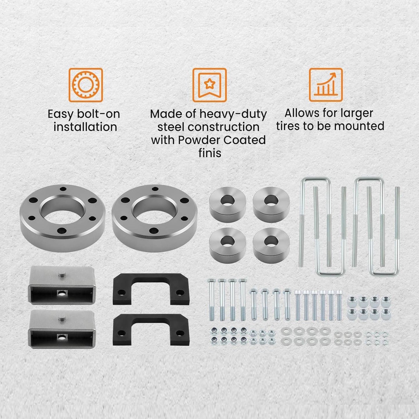 Rear Lift Kit W Diff Drop Spacers For Chevy Silverado GMC Sierra