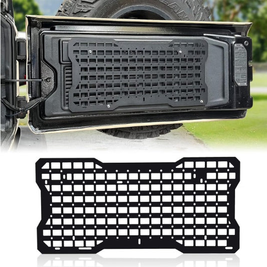 Panneau tactique de hayon pour kit d'outils de hayon Wrangler, supports de rangement compatibles avec Wrangler 2007-2022 JK JKU 2018-2022 JL JLU