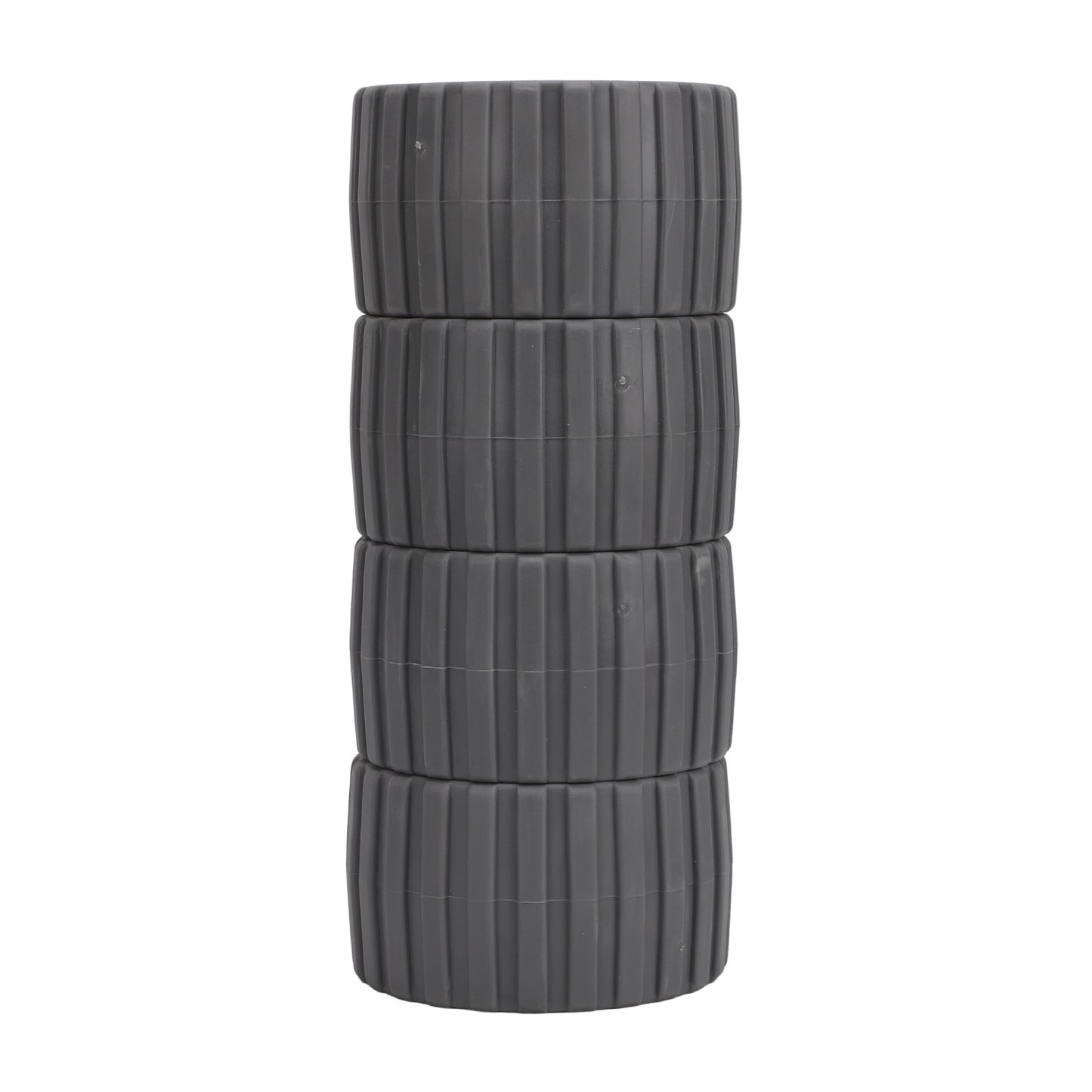 4PCS Trailer Wobble Rollers High Temp Resistant Poly Ribbed Wobble Roller for Boats Trailers 125 X 73 X 30mm Gray