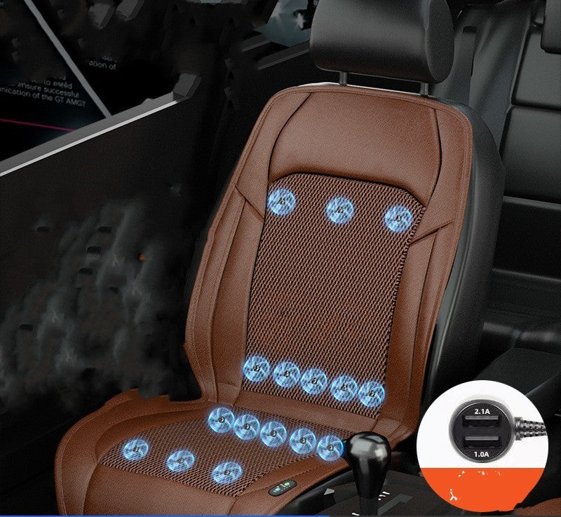 Ventilated Seat Cushion Monolithic Refrigeration In Summer With Fan Breathable Vehicle Seat Cushion