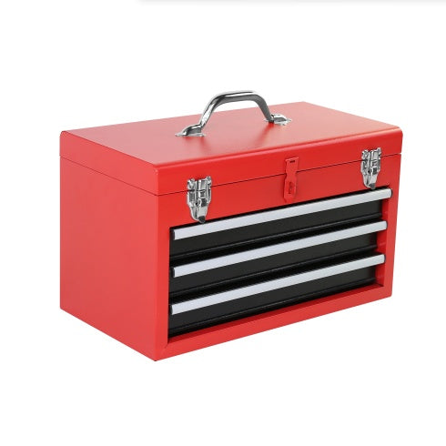 Rolling Garage Workshop Tool Organizer Detachable 3 Drawer Tool Chest With Large Storage Cabinet And Adjustable Shelf