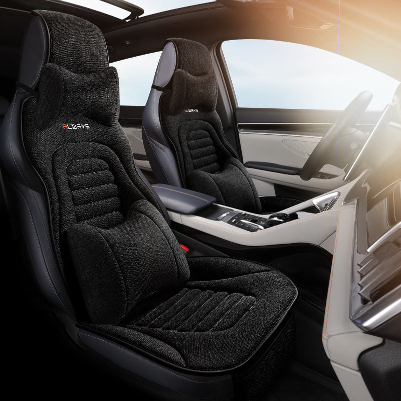 Linen Saddle Cushion Five-seat Universal Half-pack Car Cushion