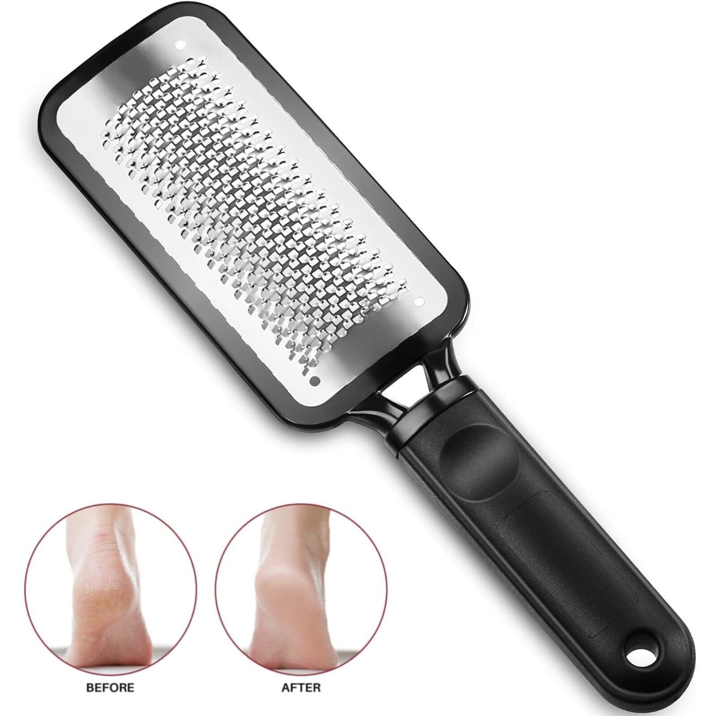 Foot File Scraper Rasp Hard Dead Dry Skin Remover Grater Callus Pedicure Black