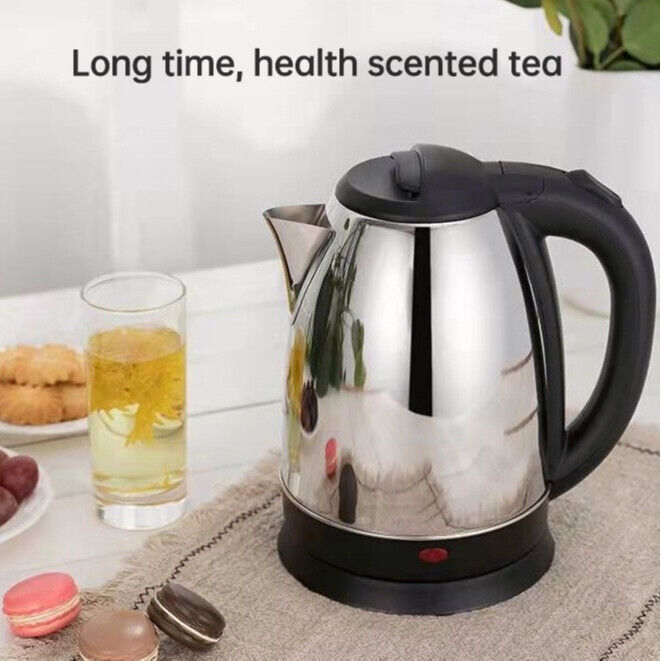 Cordless Electric Kettle 1.8L 1500W Stainless Steel Jug Overheat Protection 360