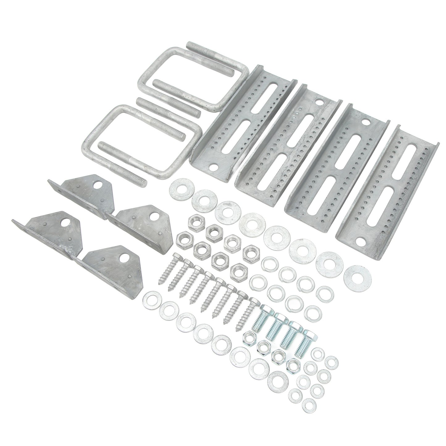 Galvanized Swivel Bunk Bracket Kit Adjustable Sturdy Construction for 3x3 Boat Trailer Cross Member