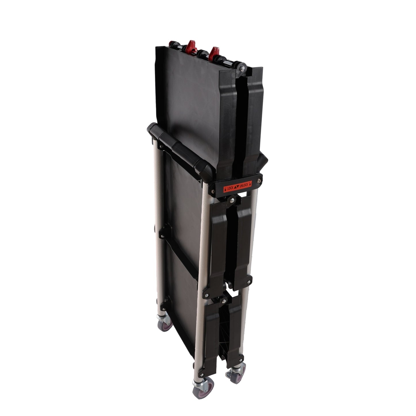 Folding Service Car With Wheels, Three-layer Practical Trolley, Folding Storage Cart, Suitable For F
