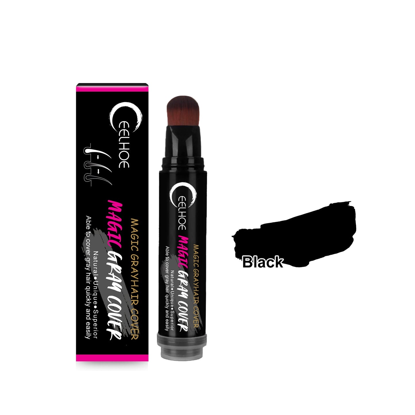 EELHOE Disposable Plant Hair Salon Root Touch Up Hair Chalk Hair Dye Pen For Roots, Haircolor Touch-Up Stick To Cover Gray Hair Root For Man And Women