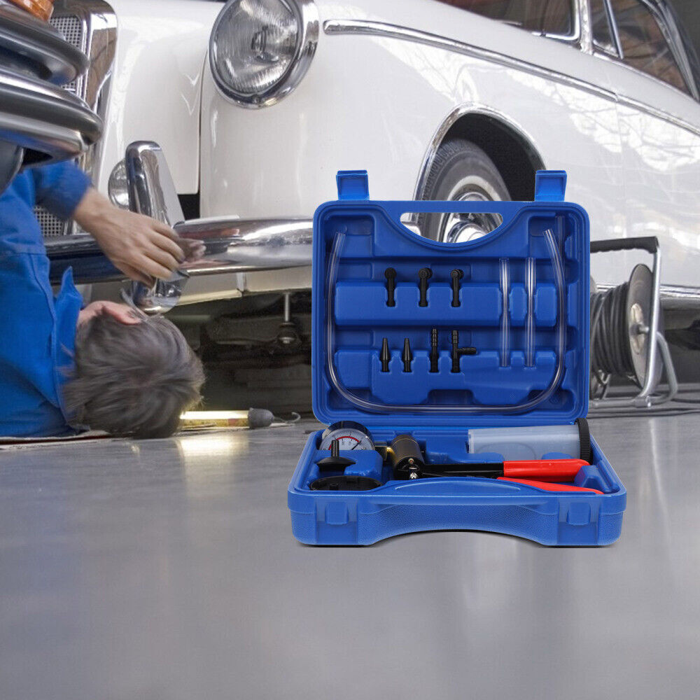 HAND VACUUM  HELD BRAKE BLEEDER TESTER SET BLEED CAR MOTORBIKE BLEEDING KIT