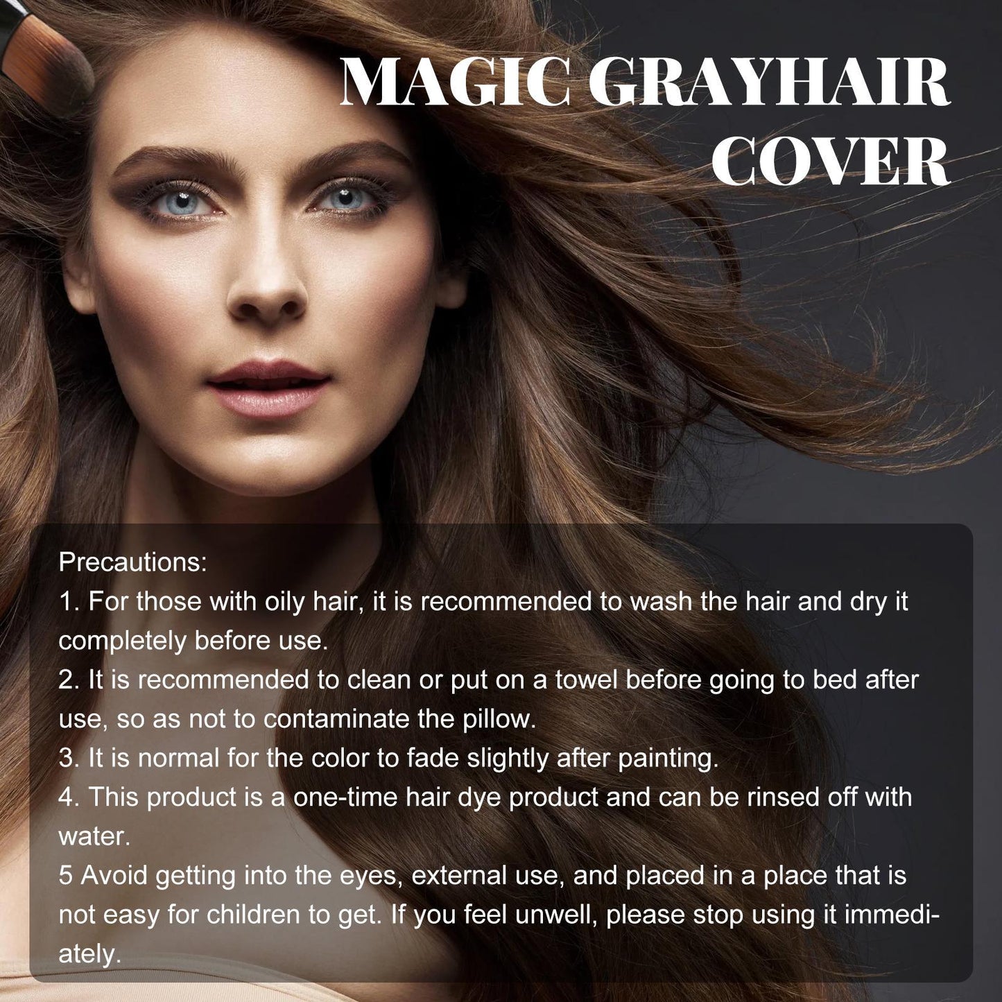 EELHOE Disposable Plant Hair Salon Root Touch Up Hair Chalk Hair Dye Pen For Roots, Haircolor Touch-Up Stick To Cover Gray Hair Root For Man And Women