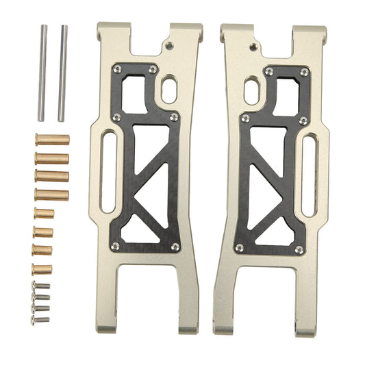2pcs RC Front Swing Arm High Strength Shock Absorption Suspension Arm for Traxxas Sledge 1/8 Truck 95076 4 Titanium
