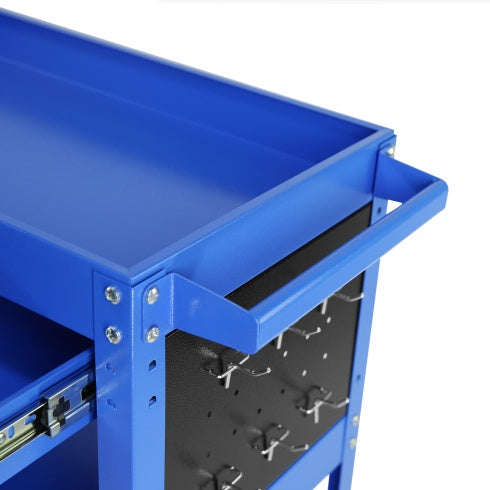 3 Tier Rolling Tool Cart, Heavy Duty Utility Cart Tool Organizer With Storage Drawer, Industrial Commercial Service Tool Cart For Mechanics, Garage, Warehouse & Repair Shop
