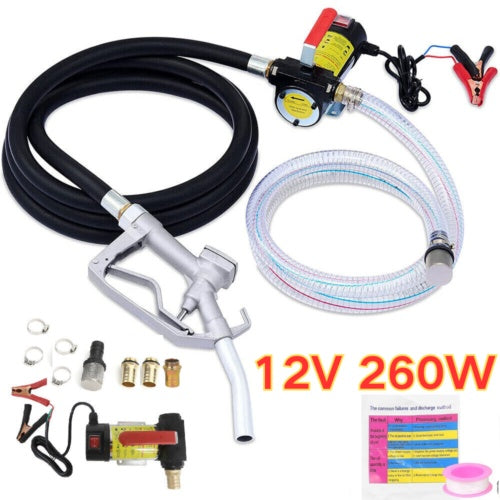 12V ELECTRIC FUEL TRANSFER  OIL DISPENSER 45L MIN FUEL EXTRACTOR 260W