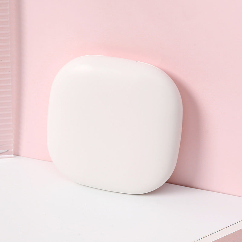 Pocet Makeup Mirror Touch Compact Led 3 Colors Mini Foldable Cosmetic Charge Makeup Mirror With Light Magnifying Small Pocket Travel