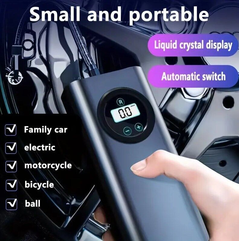 Car Tire Inflator Cordless Digital Display Rechargeable Tire Air Compressor
