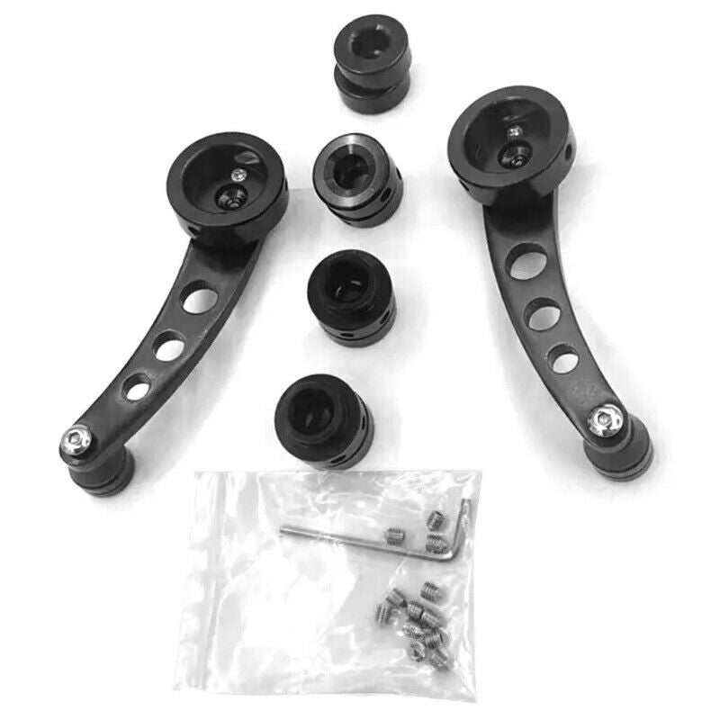 Pair Black Car Truck Window Door Winder Riser Crank Handle Riser Alloy Universal