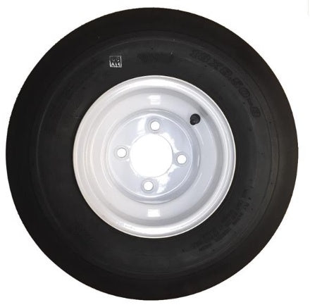 G33003354 ZY 18x8.50-8 4PR 4LUG QM510X2 White Rim Wheels MP