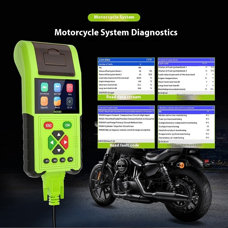 Motorcycle Diagnosis Equipment Fault Code Nozzle Detection With Data