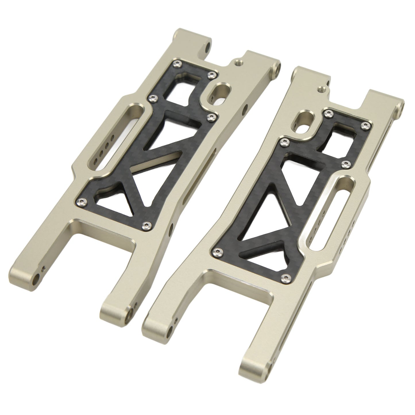 2pcs RC Front Swing Arm High Strength Shock Absorption Suspension Arm for Traxxas Sledge 1/8 Truck 95076 4 Titanium