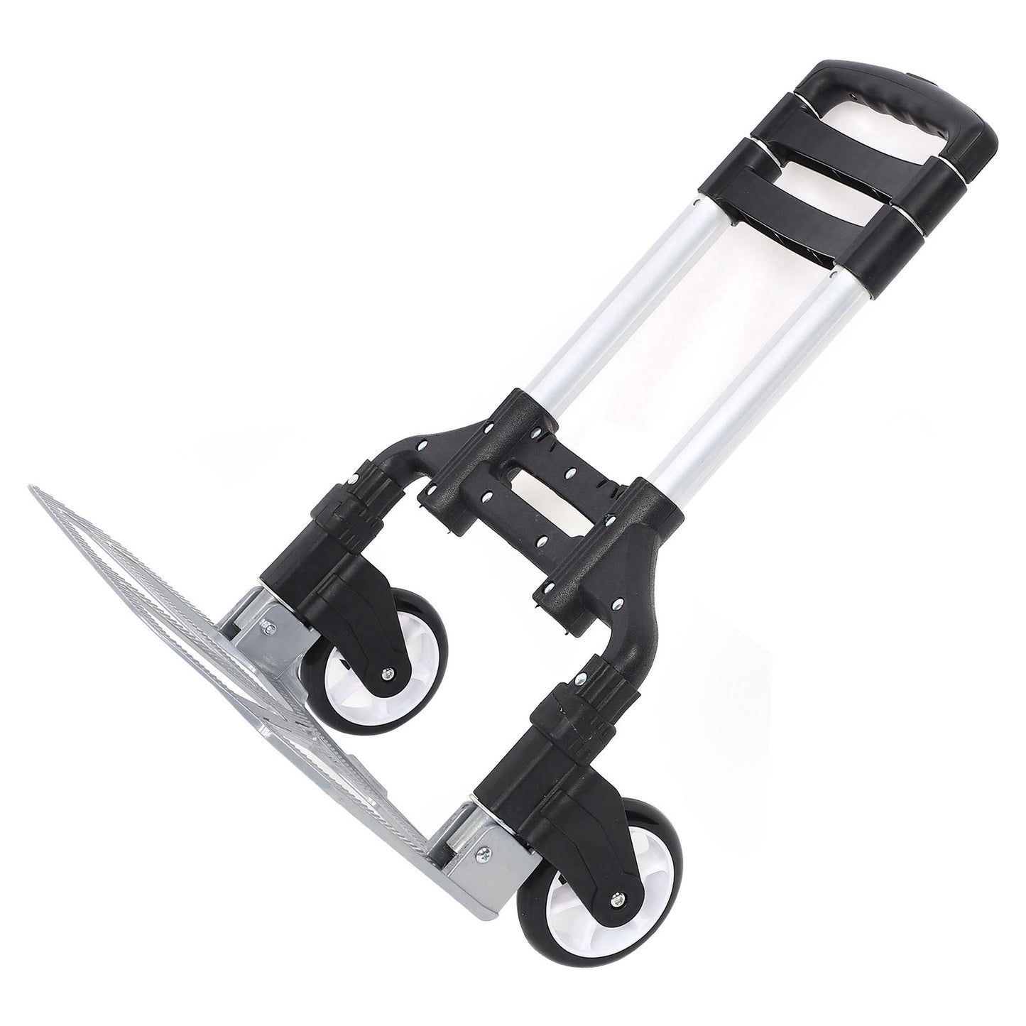 Heavy Duty Hand Truck 80KG Folding Compact Aluminium Hand Truck Luggage Cart Wheel Collapsible
