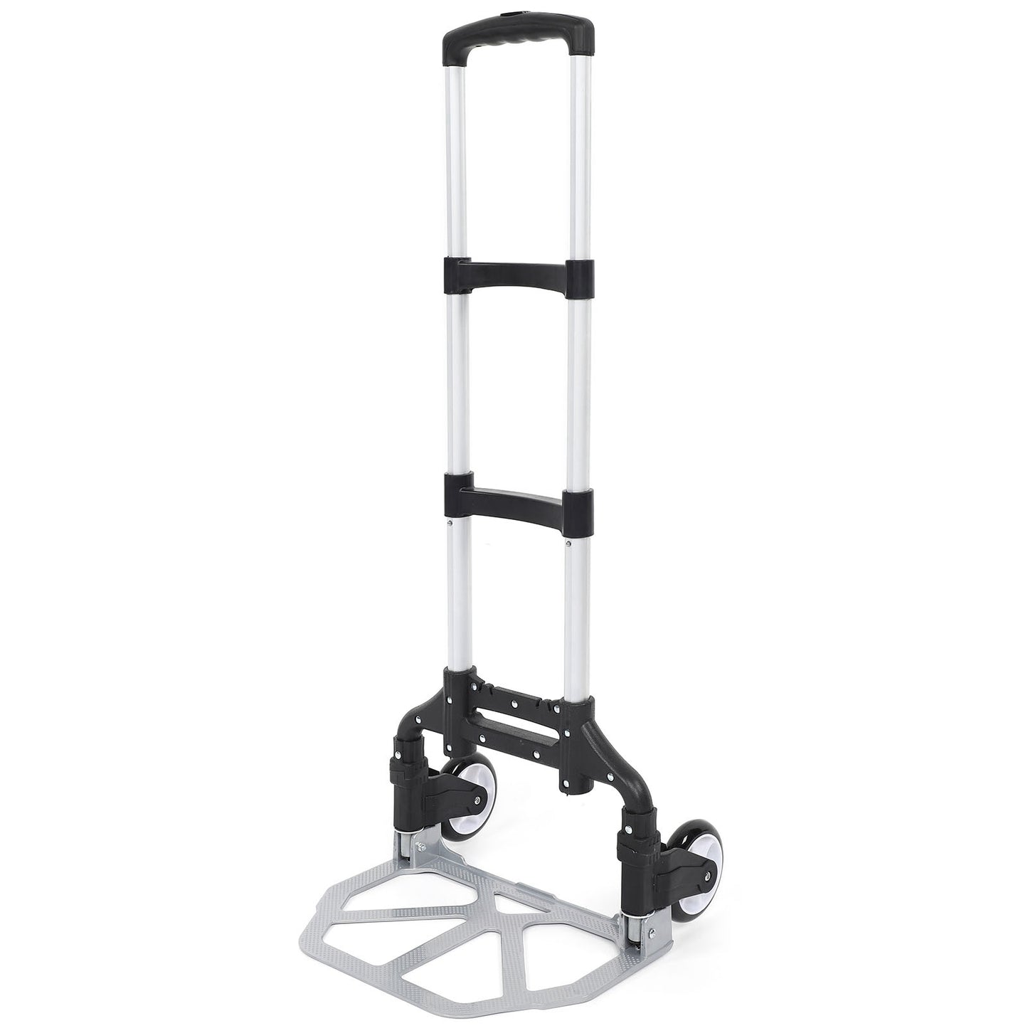 Heavy Duty Hand Truck 80KG Folding Compact Aluminium Hand Truck Luggage Cart Wheel Collapsible