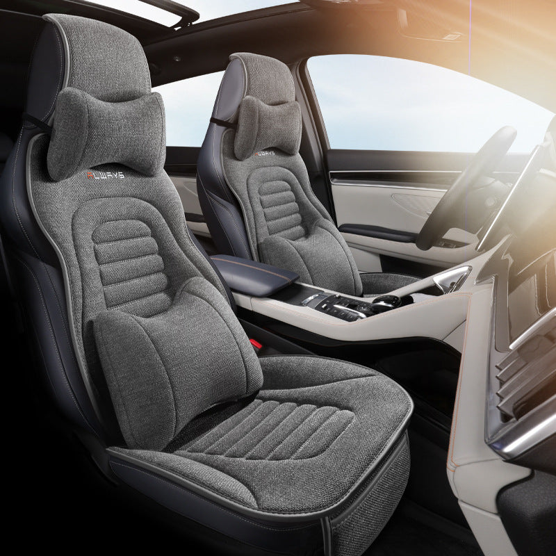 Linen Saddle Cushion Five-seat Universal Half-pack Car Cushion